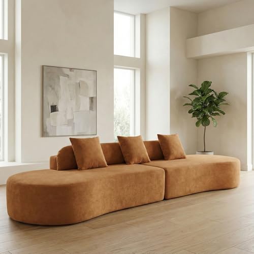 Txtin's 130” Boneless Sectional Couches for Living Room | Modern
