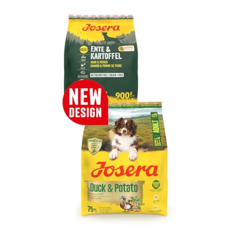 Josera - 2 x 12,5kg Josera A/S Adult Duck & Potato - Getreidefreies Trockenfutter für ausgewachsene Hunde - Mit Entenprotein - Ohne Soja, Zucker, Milchprodukte - Frei von künstlichen Zusätzen