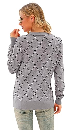 Image of VIISHOW Women Long Sleeve Button Down V Neck Lightweight Basic Knit Sweater Cardigan