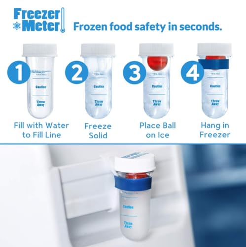 Freezer Meter Food Safety Thermometer, Traceable Temperature Monitor Without Wires or Batteries