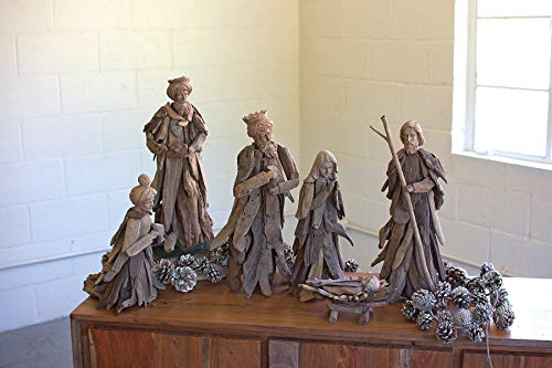 KALALOU PFL1026 SET/6 DRIFTWOOD NATIVITY