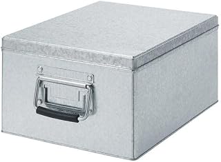 MUJIRUSHI RYOHIN ステンレスボックス トタンボックス 大 フタ式 幅26cmｘ奥行37cm x 高さ16cm 並行輸入品