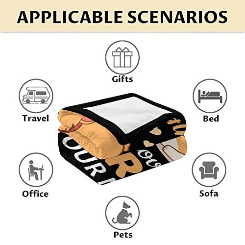 Personalized Corgi Blanket Gifts with Name - 30"x40" Cute Throw for Adults, Kids - Black Soft Fuzzy Blankets for Couch & Office
