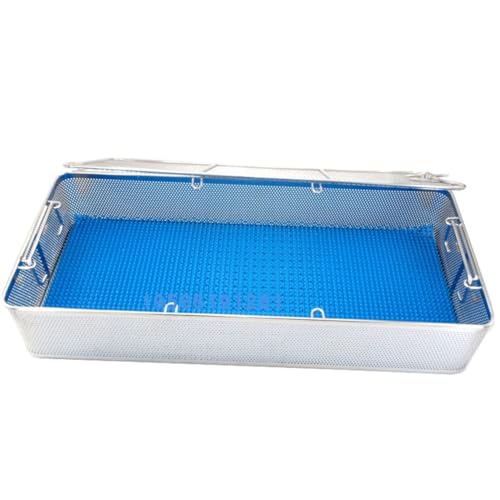 Cesta de desinfección de acero inoxidable porosa con tapa para autoclave