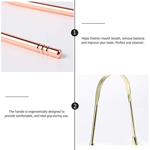 ARTIBETTER O Limpador de Língua de Aço Inoxidável Com 3 Peças de Raspador de Língua Ajuda a Combater