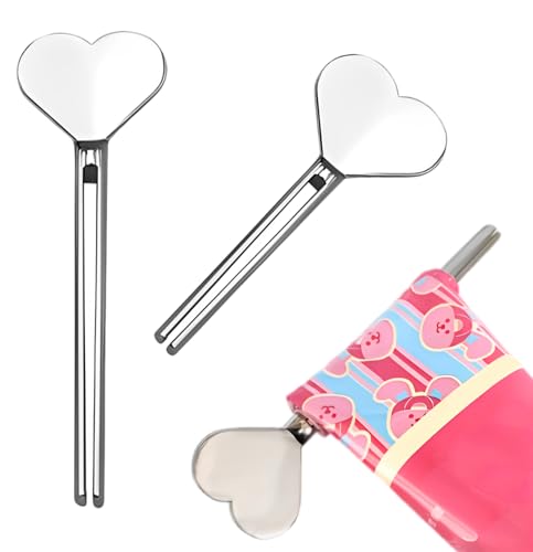 チューブ絞り器 2個セット 歯磨き粉 チューブ絞り 亜鉛合金製 チューブリンガー 挾み式 無駄なく 使える チューブしぼり器 洗顔料/絵の具/わさび/調味料/白髪染め/ハンドクリーム/接着剤の押し出しに適しています スクイーザー (‎シルバー)