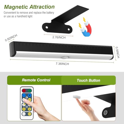 Image of 2PACK Wireless Picture Light for Wall LED Battery Operated Wall Light with Remote Art Display Light for Paintings 3 Lighting Timer&Dimmable Picture Frame Accent Lights for Artwork Portrait Display