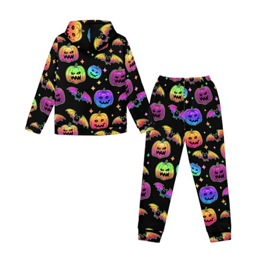 Girls Sweatsuit Set Size 5-12 2 Piece Kids Sweatshirt and Jogger Sweatpants Outfits Halloween Boys Sweat Set2