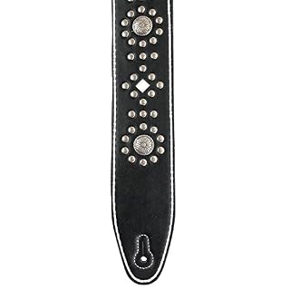 Walker & Williams Gtr-30 Diamant Blanc Sangle avec Conchos & Silver Nailhead rivets - Les Beatles, Paul McCartney, John Lennon, RIngo Starr, George Harrison Walker & Williams Gtr-30 Diamant Blanc Sangle avec Conchos & Silver Nailhead rivets – Image 4