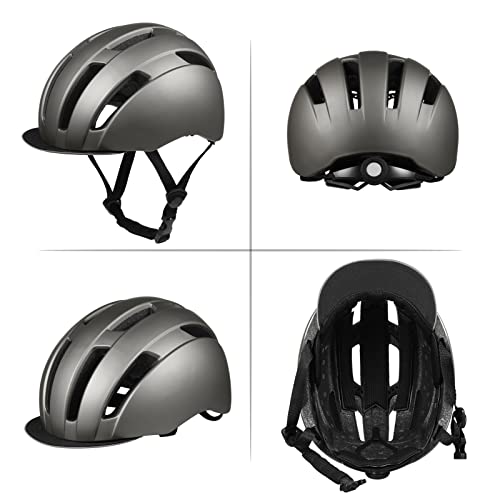 Casco de bicicleta transpirable burko con visera desmontable protectora 4