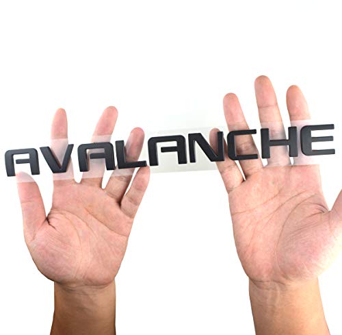 Image of 3Pcs Matte Black AVALANCHE Nameplate Emblem Plastic Letter Badge for Gm 07-16 AVALANCHE (Matte Black)