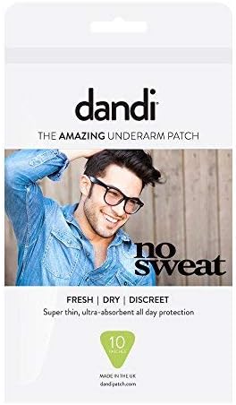 Dandi® Sweat Patches for Men (Pack of 10) - Underarm Anti Sweat Patch - Antiperspirant & Absorbent Sweat Patch with Stain & Odour Protection - Deodorant Alternative