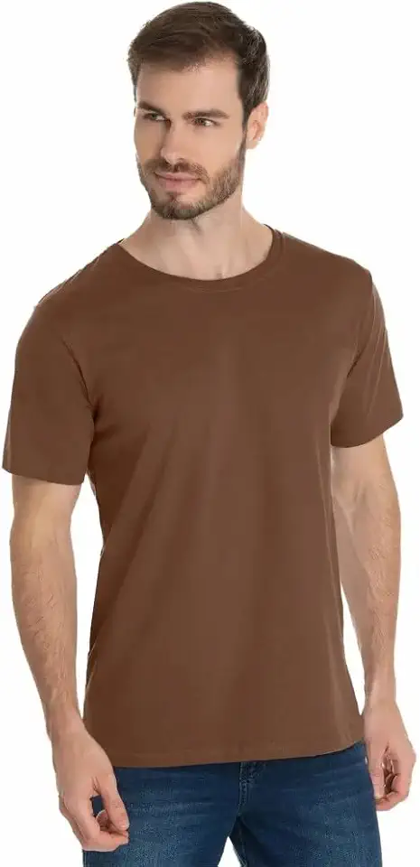 Camiseta Masculina Básica Lisa 100% Algodão Premium Loja Mirante