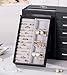 Homde Jewelry Organizer large for Dresser: Big Jewelry Box for Women - Holder with Drawers - Elegent Necklace Earring Ring Display Modern Gift (Black + Grey)