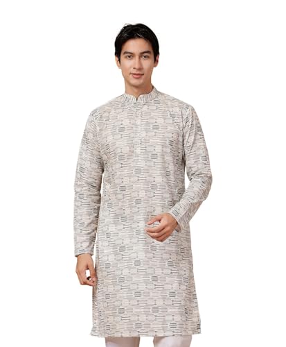 Image of Majestic Man Men's Cotton Regular Fit Casual Kurta