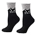 Produktbild Ixkbiced Unisex Wintersocken aus Kunstwolle, Kontrastfarbe, niedliche Meow-Katze, Thermo-Strumpfwaren