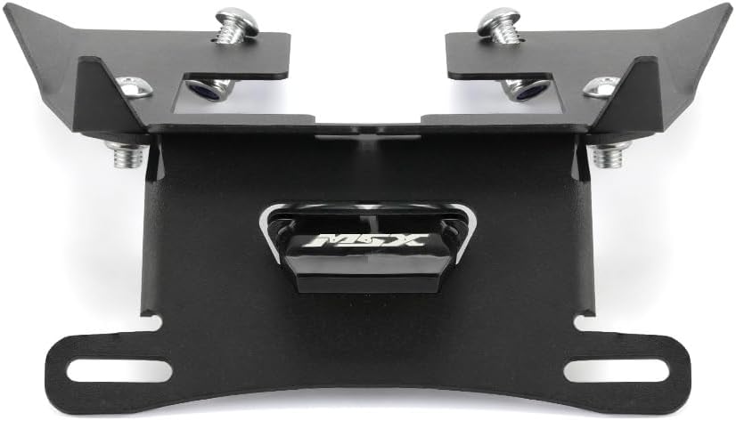 License Plate Holder, For HONDA MSX 125 GORM/SF 2016-2020, Fender Eliminator with LED License Plate Lights and Turn Signal Mounting Holes (Black - Black Label)