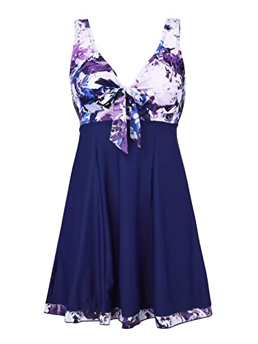 Womens One Piece High Waist Printing Swim Dress Padded Swimwear product thumbnail 16