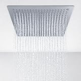 Soffione Doccia a Soffitto Installazione da Incasso Acciaio Inox Quadro