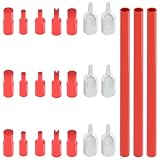 Butane Tank Adapter - 3 Sets Butane Nozzle Tips - 6 Kinds Lighter and Torch Refill or Release Adaptor - Butane Nozzle for Gas Refill Adapter for All Nozzle's (Red)