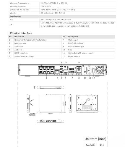 Image of DS-7608NI-M2 /8P H.265 8 Channel PoE 8K Network Video Recorder NVR, Up to 32MP Resolution Input, Hard Drive Not Included, Support Firmware Upgrade