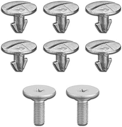 Jawmoy Pack-8 Lower Engine Cover Pin Screw, Engine Splash Shield Hardware Screw, Compatible with Honda Accord Civic CR-V Acura 90674-TY2-A01 90105-TBA-A00 (Silver)
