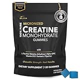Creatine Monohydrate Gummies for Men & Women - Sugar Free & Vegan Advanced Formula W/L-Taurine + Vitamin B12 - for Muscle Strength, Muscles Builder, Recovery, Energy Boost, Pre-Workout Supplement