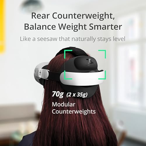 Correa Meta Quest 3 BOBOVR E3 con contrapeso de 70g ajustable 2