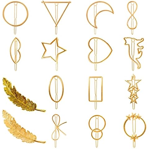 16pcs Geometría Pines de cabello HAOTIAN-X Cover