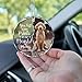 Fastpeace Personalized Memorial Pet Glass Car Ornament - Custom Photo, Name & Dates - Forever in Our Hearts Tribute Gift for Your Dogs- Gift for Dog Lovers (Memorial Pet Car Ornament)