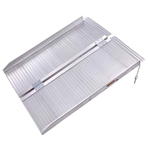 Lazymoon 3 Feet Single Foldable Aluminum Wheelchair Scooter Mobility Ramp Silver #TOP6
