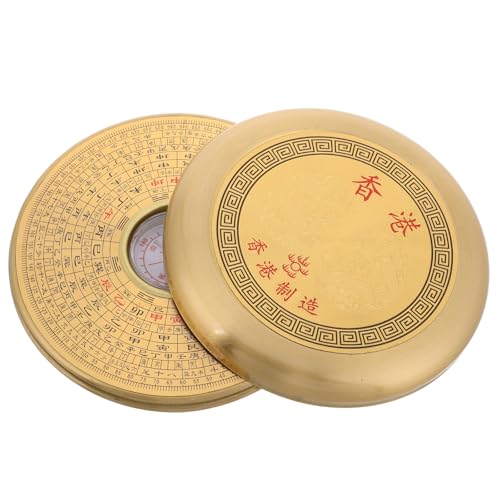 Brújula portátil feng shui cobre con tapa 9.5cm miniatura 1