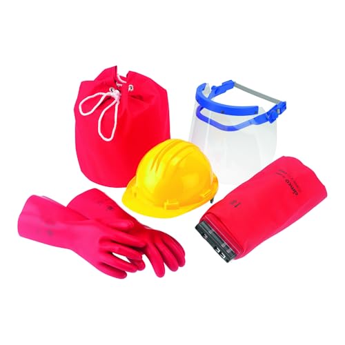 Casco 1000v Cimco 140255: equipo de seguridad con visera y guantes