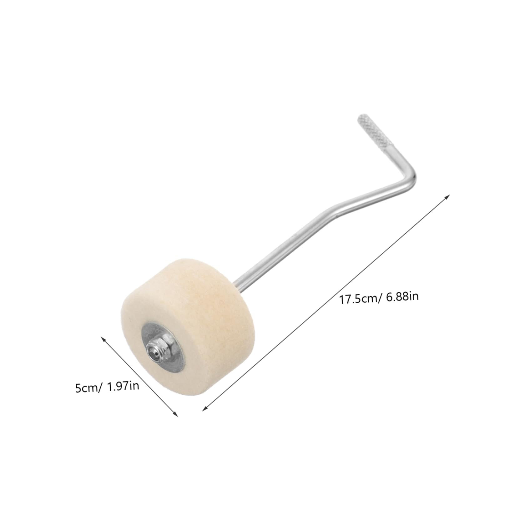 CIMAXIC Bass Drum Enhance Replacement Drum Head Felt Metal Easy to Use Drum Hammer