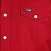 Wrangler Men's Authentic Cowboy Cut Work Western Long-Sleeve Firm Finish Shirt,Red,Medium