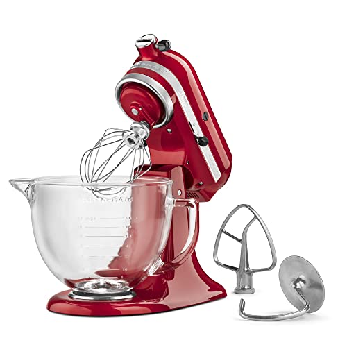 Kitchenaid Ksm155Gbca 5-Qt. Artisan Design Series With Glass Bowl - Candy Apple Red #TOP2