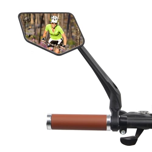 DRCKHROS Bike Mirror Handlebar Mount E-bikes Bicycle Mirrors, Anti-Shake 360°