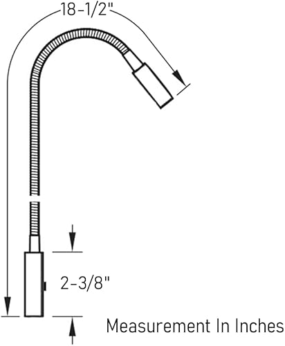 Miniatura 7 de Luz de lectura LED flexible regulable de 12 voltios, metal completo y luz roja y cargador USB rápido, 18-12 pulgadas de longitud, para RV barco