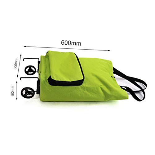 Yixikejiyouxian Große Kapazität, verdicktes Segeltuch, leichte, Faltbare Einkaufstrolley-Radtasche, einfarbige Traval… – Bild 7