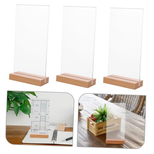 Support transparent pour table porte-menu restaurant et panneau affichage vertical acrylique - 8
