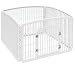 IRIS 24'' Exercise 4-Panel Pet Playpen with Door, Pearl White