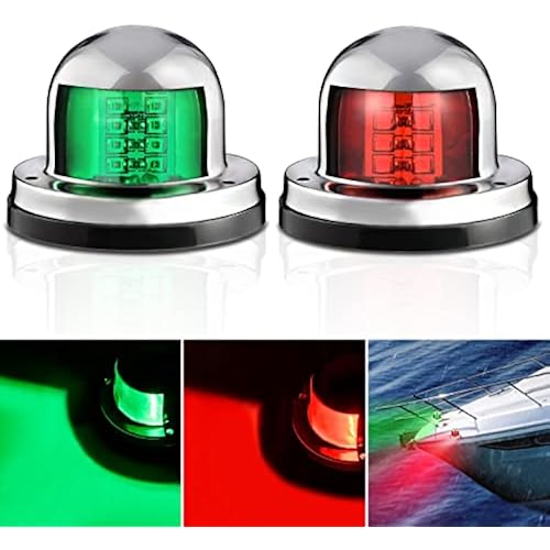 Nilight Marine Boat Navigation Light 2PCS 8LED Red Green Bow Lights