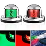 Nilight Marine Boat Navigation Light 2PCS 8LED Red Green LED Port Starboard Signals Bow Lights 12V...