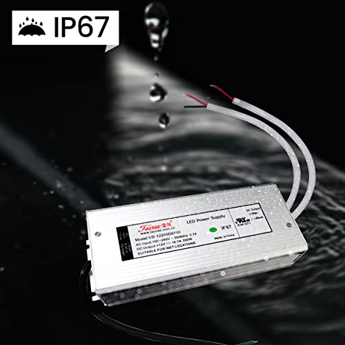 Image of 200W Power Supply Transformer Adapter /LED Driver- Waterproof IP67 100V-240V AC to 12V DC High-Efficiency- UL Listed, for LED Lights, Outdoor Lights with 3 Years Warranty