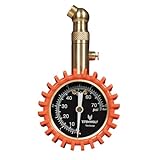 ETENWOLF Tire Pressure Gauge for Cars 0-75 PSI, Air Pressure Gauge with Large Glow Dial, Calibrated to ANSI B40.1 Grade A(Plus-Minus 1%), Tire Gauge for Tire Pressure Car Accessories (Vivid Orange)