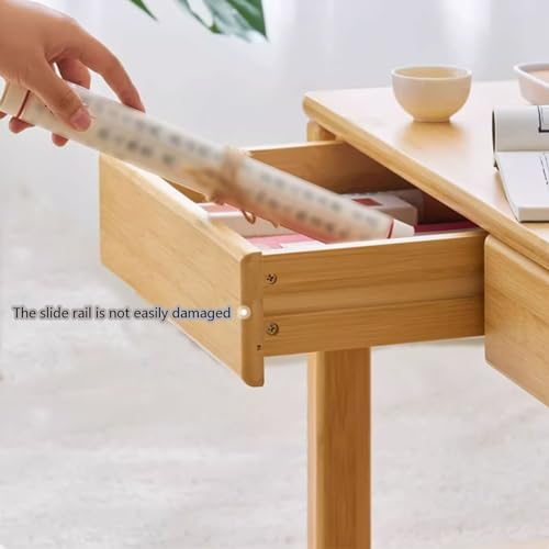 Table de sol en bambou stable pour optimiser le rangement des petits salons zen