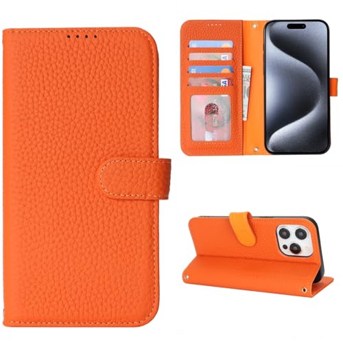 Étui iPhone 15 Pro portefeuille avec blocage RFID et coque magnétique