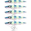 OCEAN CAT Slow Fall Fishing Luers Mental Lead Jigging Sea Baits Flat Hooks 5 Colors 5 Weights