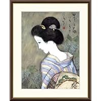 竹久夢二　油彩　手描き『水竹居』表サイン(印譜・鑑定)　P8号　額装/b492 竹久夢二 油彩 手描き『水竹居』表サイン(印譜・鑑定) P8号 額装