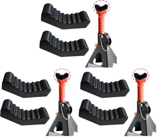 Image of 3Ton Car Jack Stand Pad Rubber Slotted Guard Support Block Lifting Lift Frame Rail Pinch Protector Anti-Slip Floor Cushion (Pack of 3)
